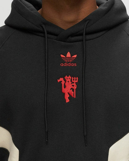 Adidas MANCHESTER UNITED ORIGINALS HOODIE Black Mens Hoody