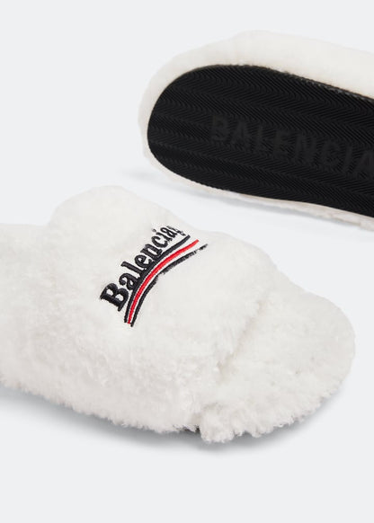 Balenciaga Furry Slide Sandals