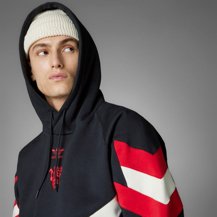 Adidas MANCHESTER UNITED ORIGINALS HOODIE Black Mens Hoody
