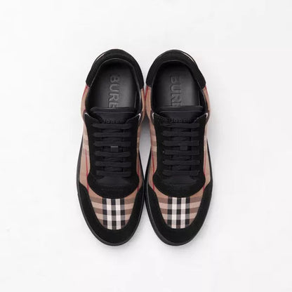 Burberry Vintage Check Cotton and Suede Sneakers