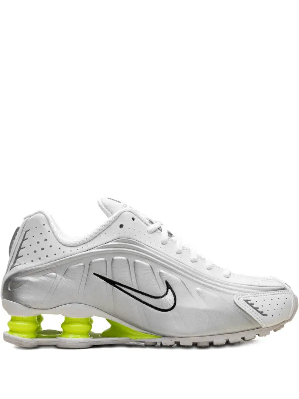 Nike Shox R4 "White/Metallic Silver/Volt