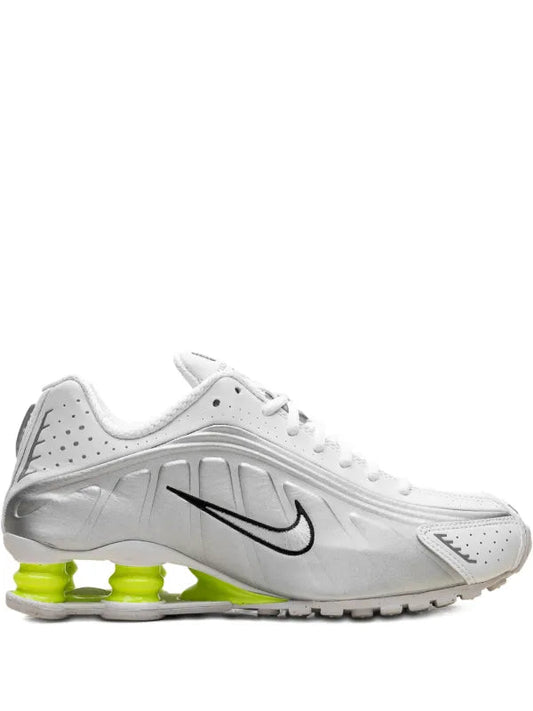 Nike Shox R4 "White/Metallic Silver/Volt