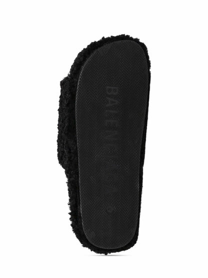 Balenciaga Furry Slide Sandals