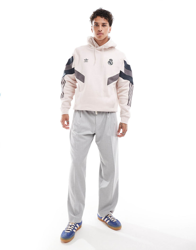 Adidas REAL MADRID ORIGINALS HOODIE White Mens Hoody