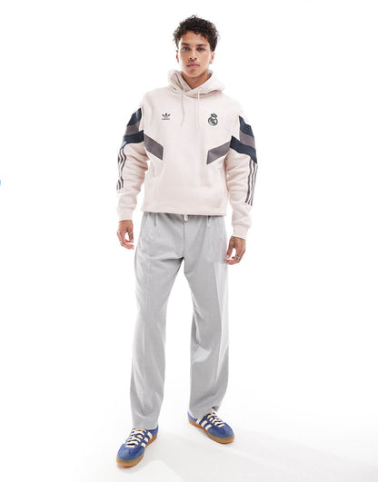 Adidas REAL MADRID ORIGINALS HOODIE White Mens Hoody