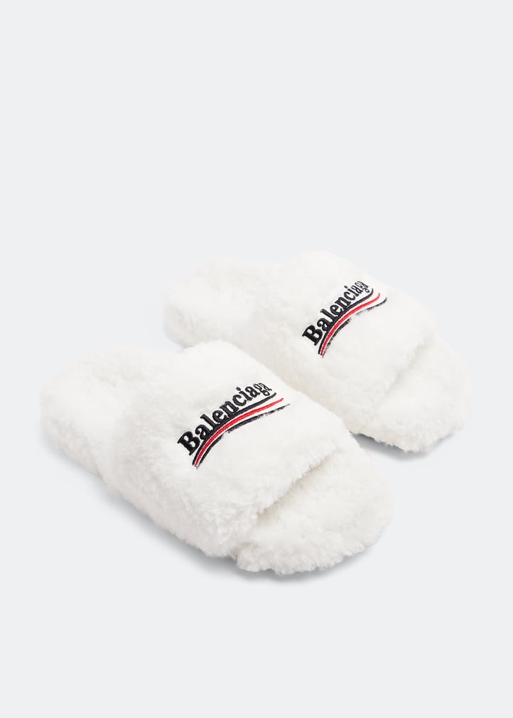 Balenciaga Furry Slide Sandals