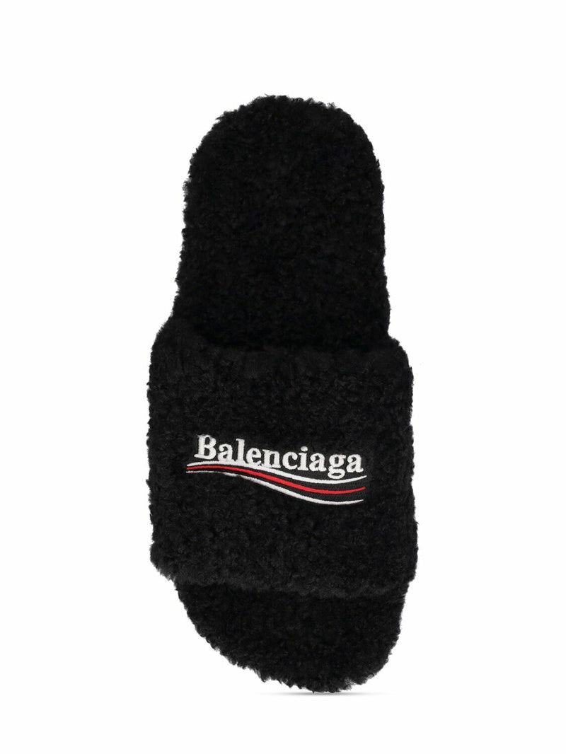 Balenciaga Furry Slide Sandals