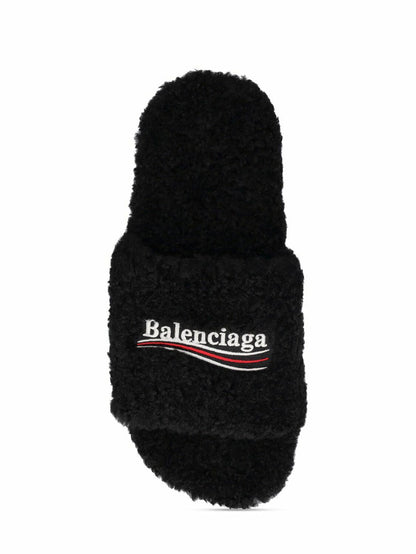 Balenciaga Furry Slide Sandals
