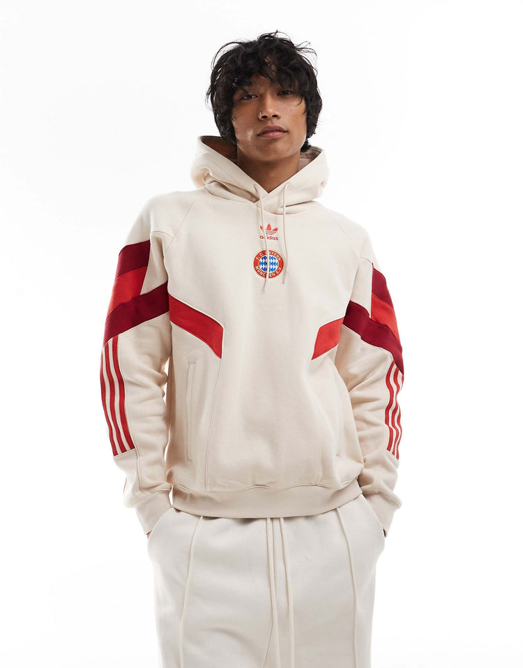 Adidas FC BAYERN ORIGINALS HOODIE Red Mens Hoody