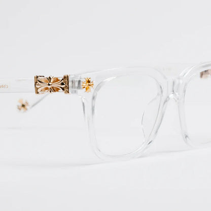 Chrome Hearts Cox Ucker Transparent Frames Clear & Gold