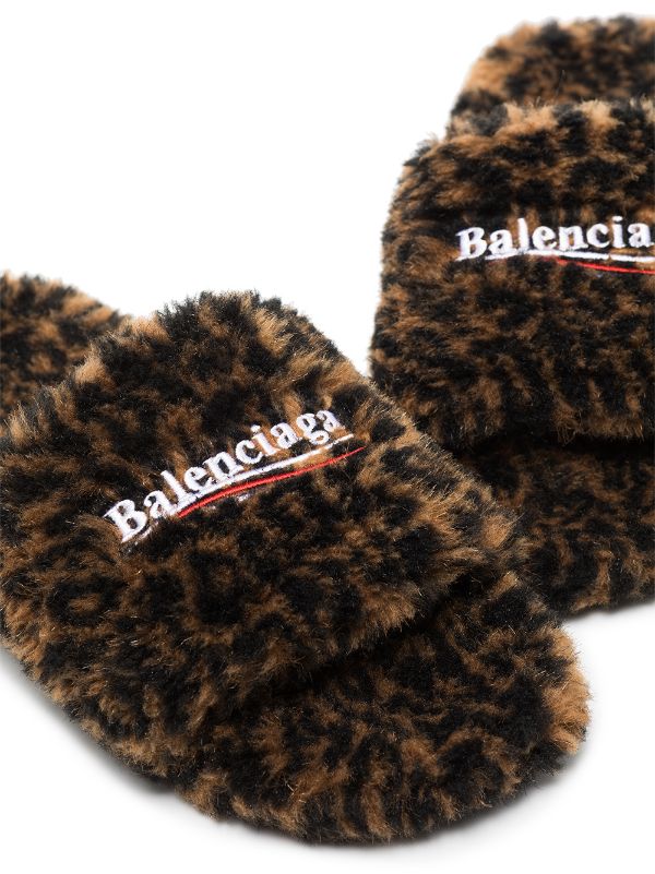 Balenciaga Furry Slide Sandals