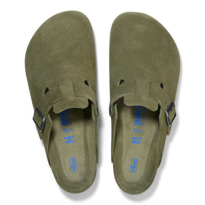 Birkenstock Boston Soft Footbed Suede “Green”