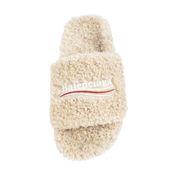 Balenciaga Furry Slide Sandals