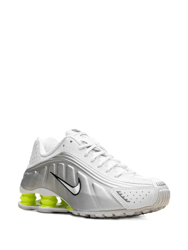 Nike Shox R4 "White/Metallic Silver/Volt