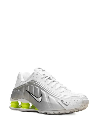 Nike Shox R4 "White/Metallic Silver/Volt