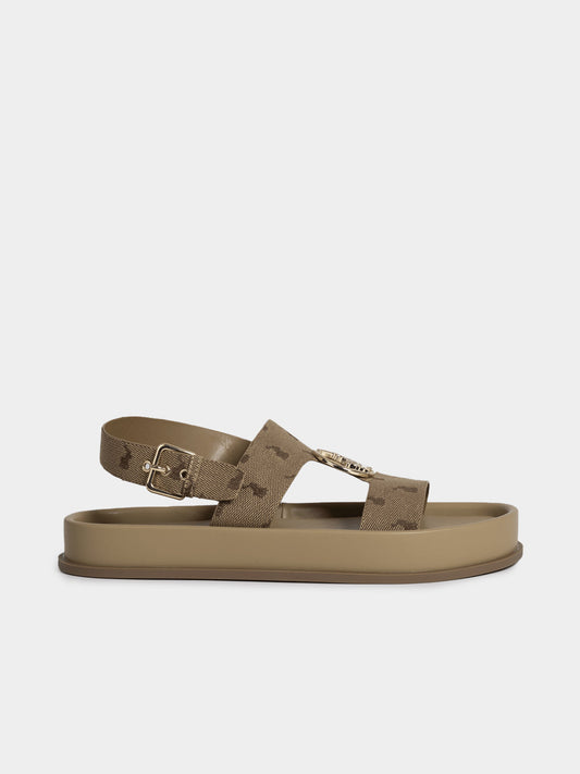Women's JacquardPolo Stone Moulded Trim Sandals