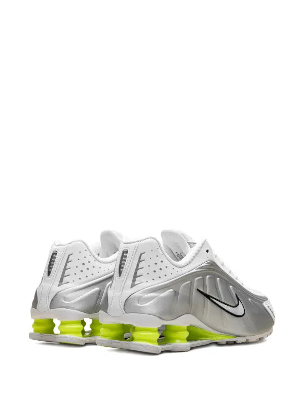 Nike Shox R4 "White/Metallic Silver/Volt