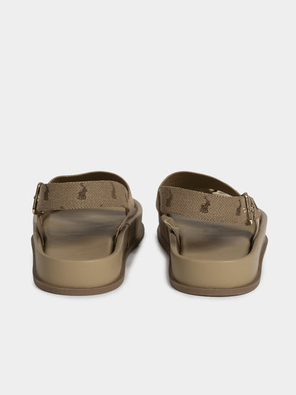Women's JacquardPolo Stone Moulded Trim Sandals