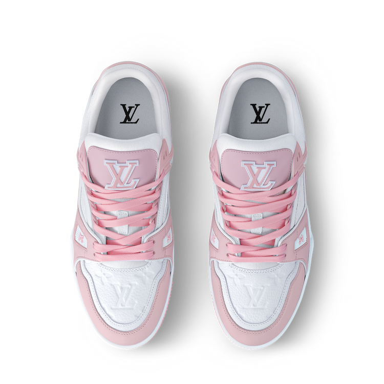 LOUIS VUITTON LV TRAINER WHITE PINK FULLY BOXED